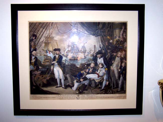 A fine 18th century engraving of "The Celebrated Victory Obtained by the British Fleet under the Command of Earl Howe over the French Fleet on the Glorious First of June 1794." — image 2